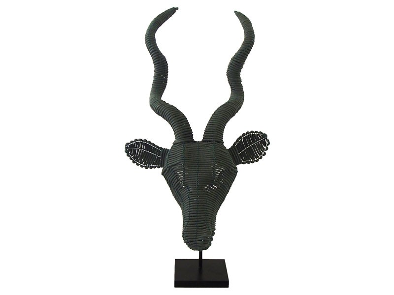 Rope Kudu Wall Hanging Dark Green